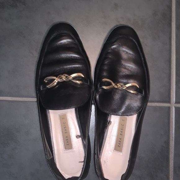 Zara black leather slip on mules - Picture 3 of 6